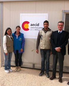 The Spanish Ambassador in Jordan visits the FPSC intervention in Za´atri Refugee Camp