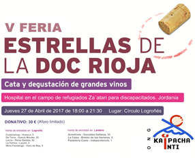 The V Fair “Estrellas de la DOC Rioja” supports the work of the FPSC with people with disabilities in Za’atari