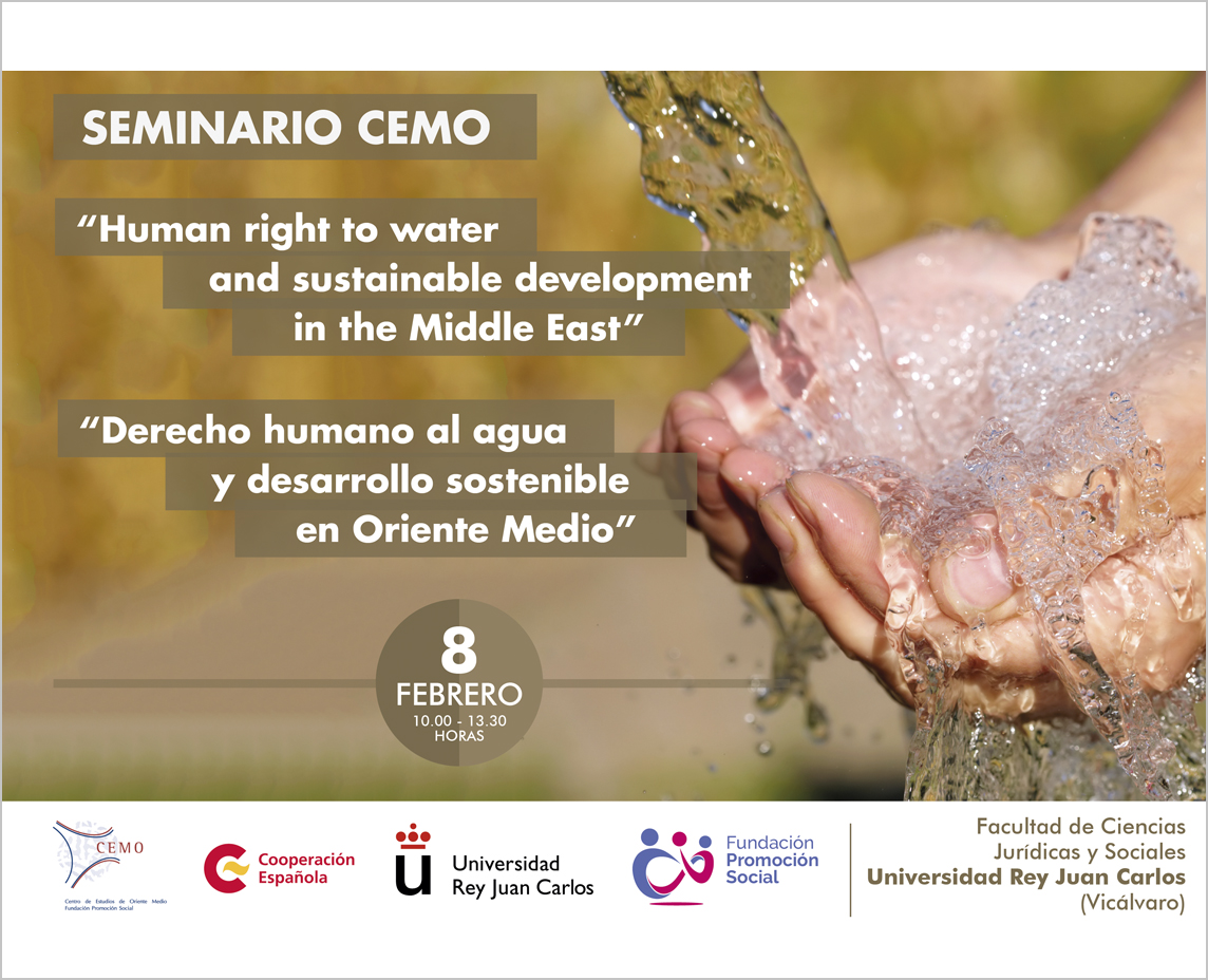 Próximo seminario CEMO sobre el derecho humano al agua y desarrollo sostenible en Oriente Medio