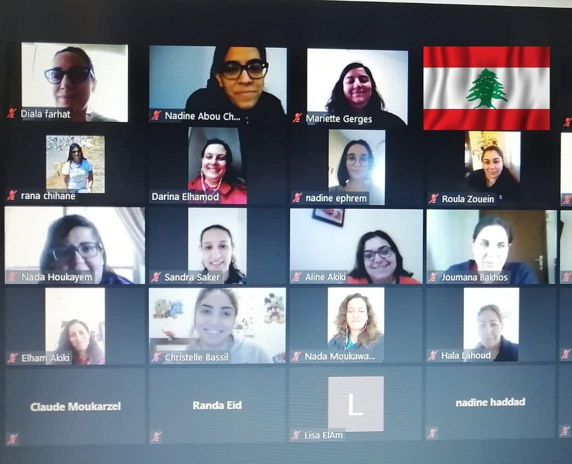 Paradis d’Enfants teachers are trained remotely on the conflict resolution programme in Lebanon