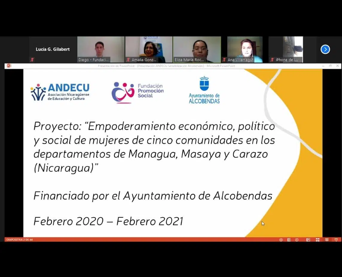 Social Promotion Foundation organises a webinar on the situation of women in Nicaragua in relation to the SDGs