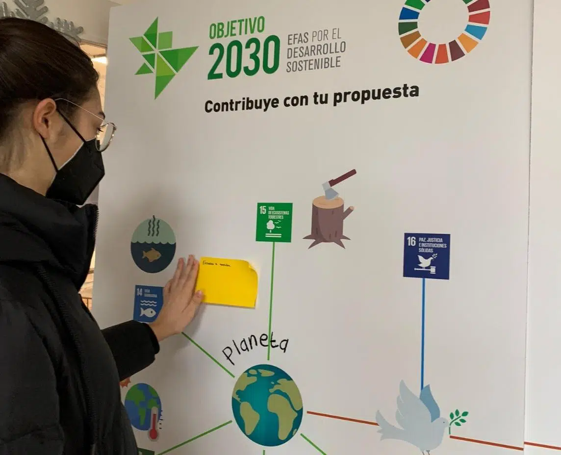 Participation and commitment of the educational community of EFA Piñeiral in the thematic exhibition promoting sustainable development