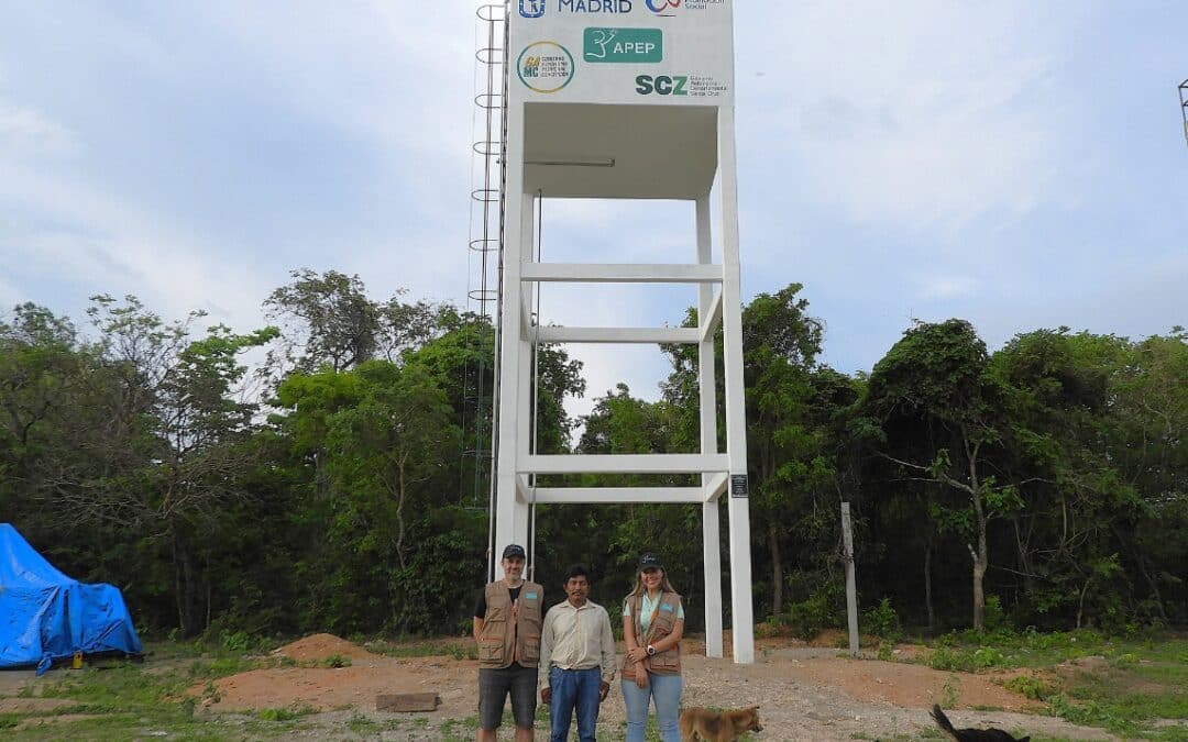 Avanzamos en la construcción de infraestructuras para garantizar el suministro de agua potable y el saneamiento en El Carmen (Bolivia)