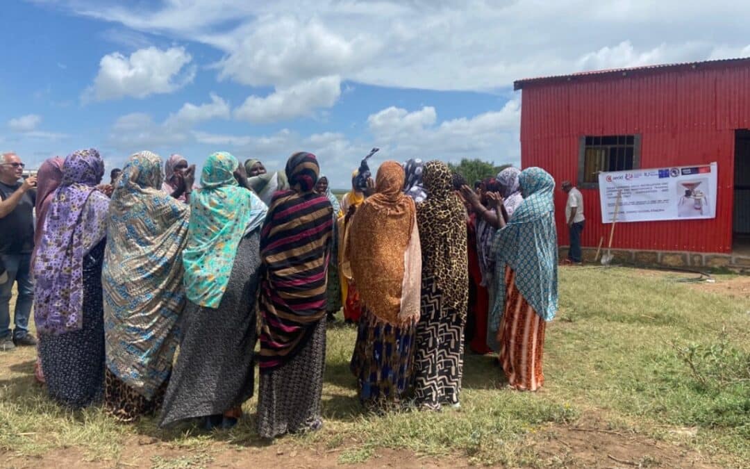 Mujeres etíopes bautizan como “Dekababa” a los innovadores molinos solares que acabamos de instalar y les cambiarán la vida